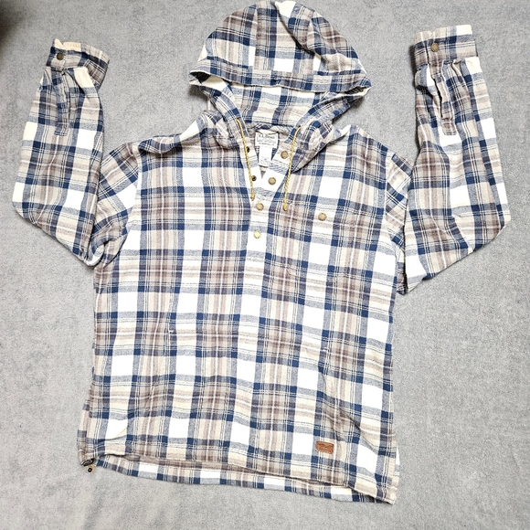 LL Bean Men's Scotch Plaid Flannel Shacket Anorak Traditional Fit Size L - Reg - Picture 5 of 11